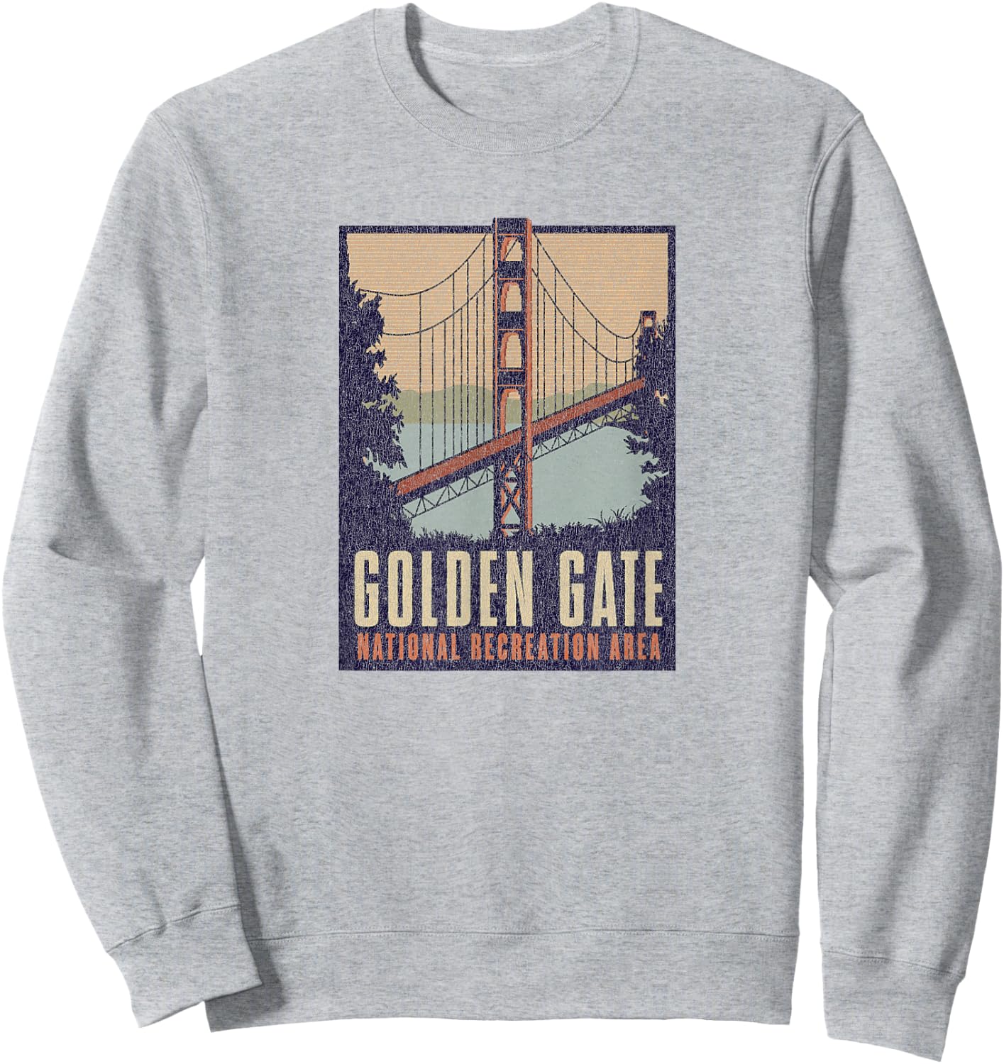 Golden Gate National Recreation Area Bridge Vintage Sweatshirt - Sweatshirt | Ash