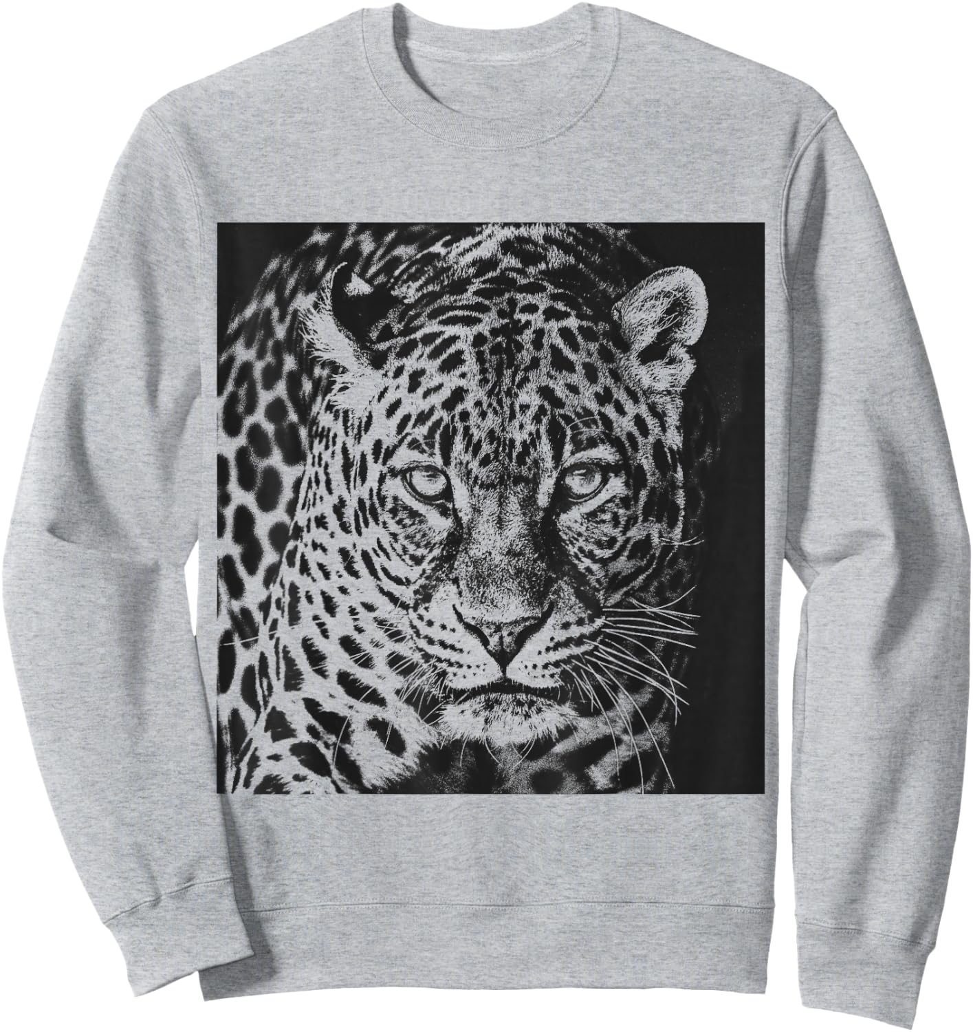 Snow Leopard Cheetah Jaguar Panther Cat Face Gift Sweatshirt - Sweatshirt | Ash