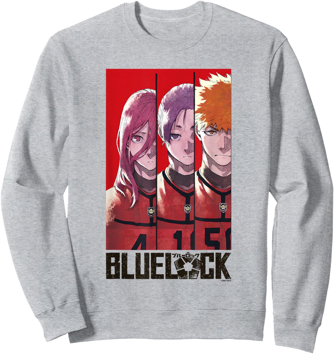 Blue Lock Chigiri Hyoma REO and Kunigami Split Epic Poster Sweatshirt - Sweatshirt | Ash
