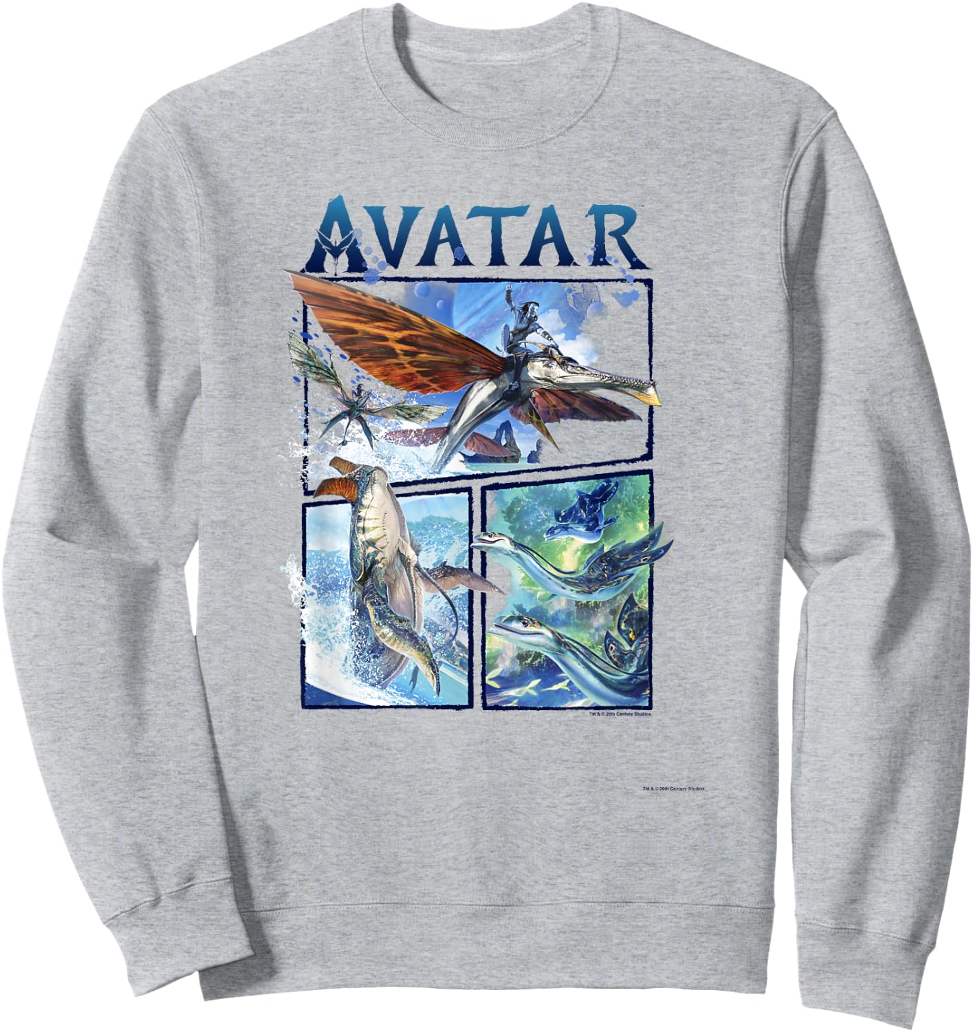 Avatar: The Way of Water Air And Sea Flight Panels Sweatshirt - Sweatshirt | Ash