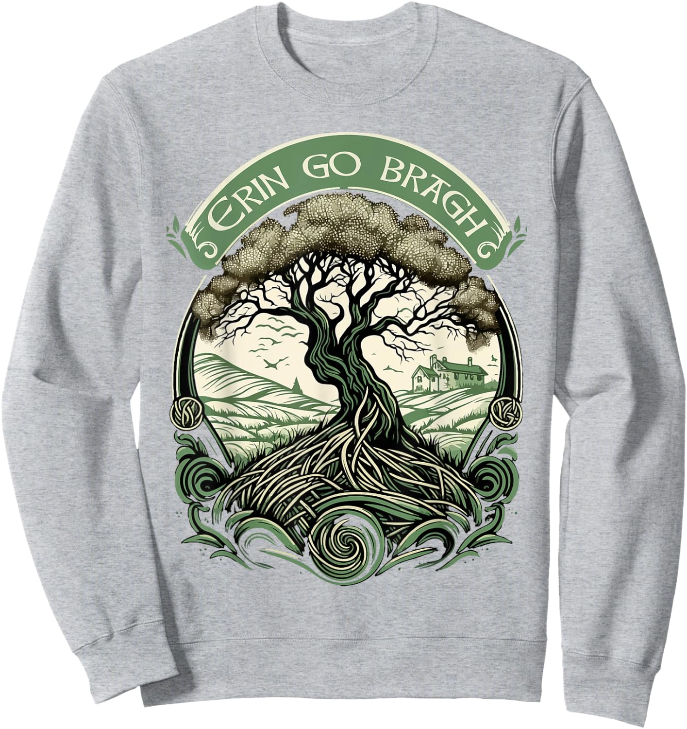 St Patricks Day Irish Pride Apparel | Erin go bragh Sweatshirt - Sweatshirt | Ash