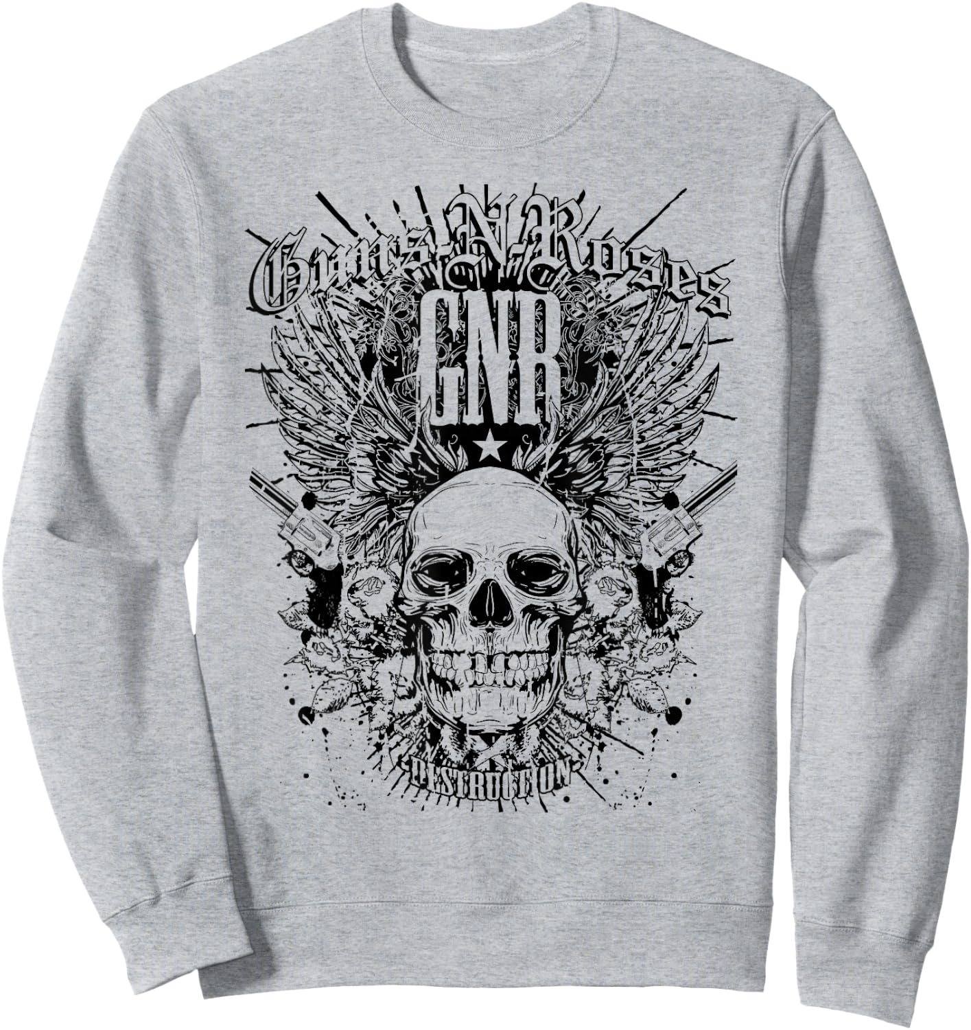 Guns N' Roses Official Destruction Sweatshirt - Sweatshirt | Ash