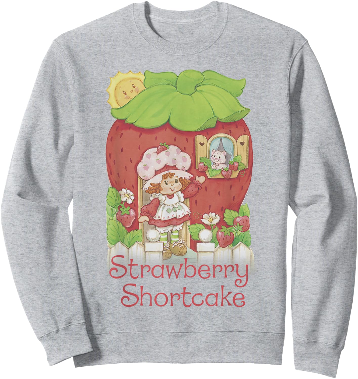 Strawberry Shortcake Berry House Poster Sweatshirt - Sweatshirt | Ash