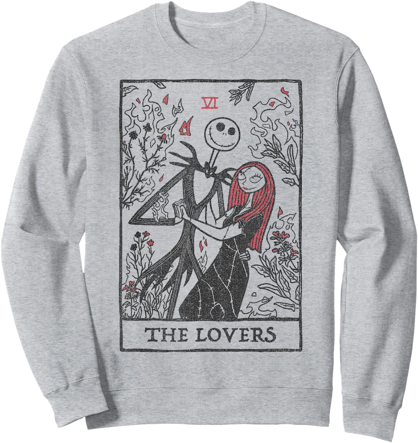 Disney The Nightmare Before Christmas Jack and Sally Tarot Sweatshirt - Sweatshirt | Ash