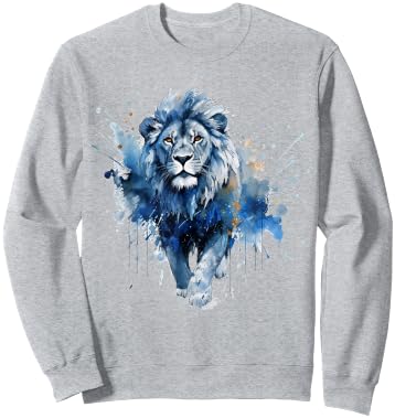 Lion Artwork - Zoo Animal Lion Sweatshirt - Sweatshirt | Ash