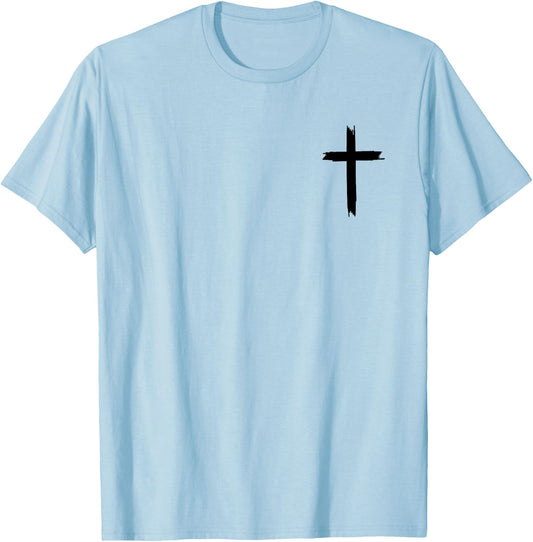 Christian Jesus Died For Me Now I Live Bible Verse T-Shirt - T-Shirt | Light Blue