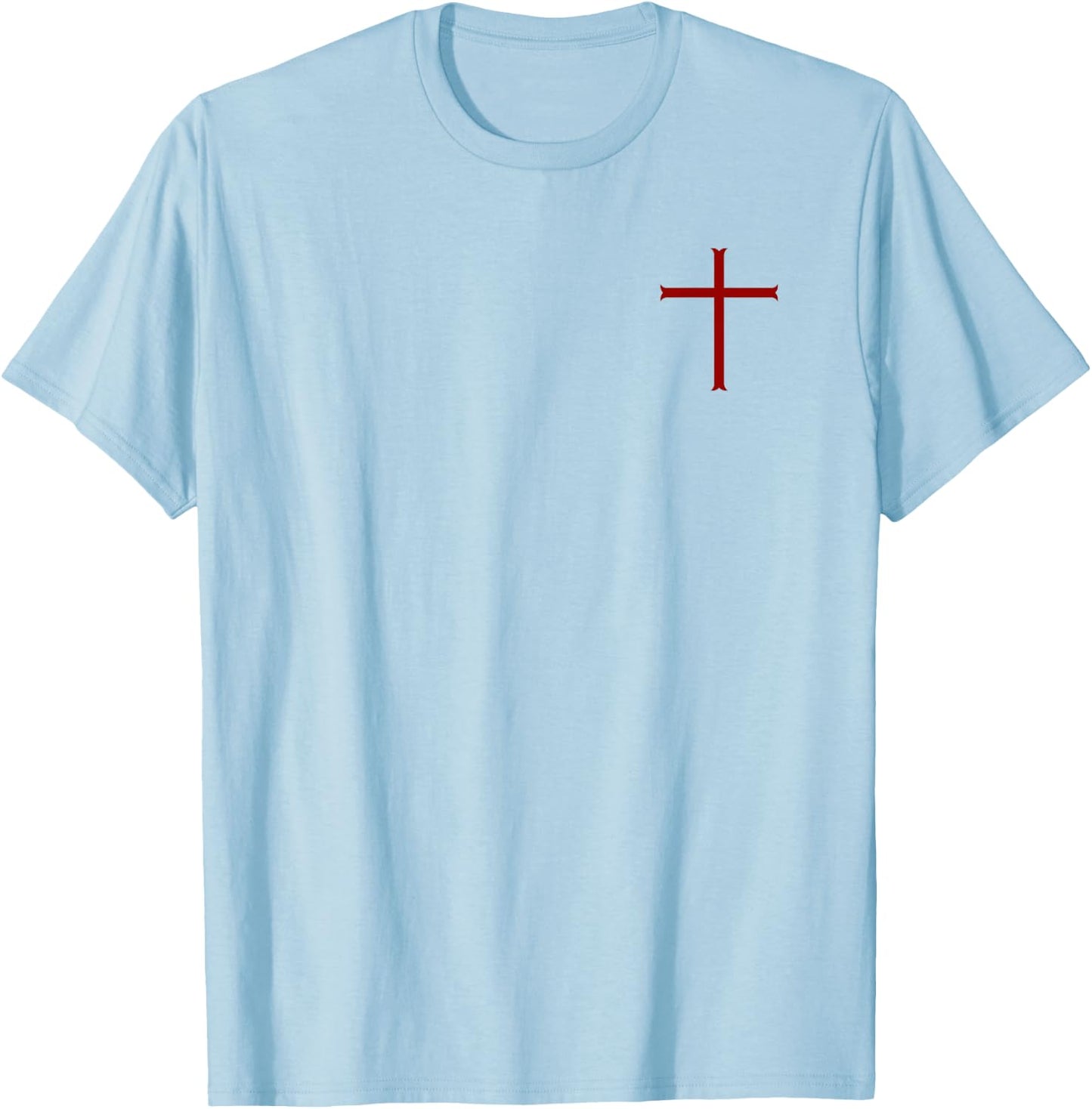 Knights Templar Oath - Christian Cross T-Shirt - T-Shirt | Light Blue