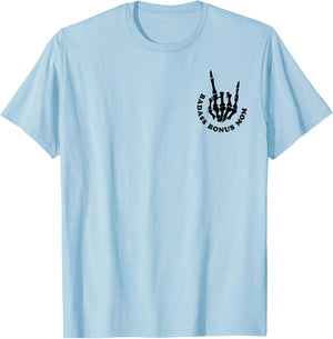 Badass Bonus Mom, Funny Mother's Day Trendy Stepmom T-Shirt - T-Shirt | Light Blue