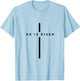 He Is Risen Cross Jesus Easter Day Christians T-Shirt - T-Shirt | Light Blue