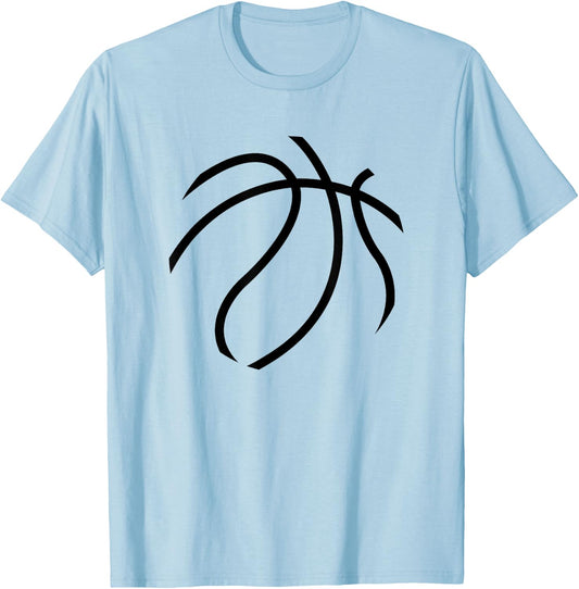 Threadrock -Kids & Adults Basketball Halloween , Orange, Small, Short Sleeve T-Shirt - T-Shirt | Light Blue
