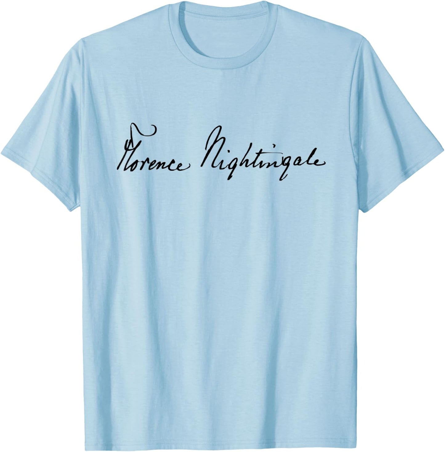 Florence Nightingale Authentic Signature T-Shirt - T-Shirt | Light Blue