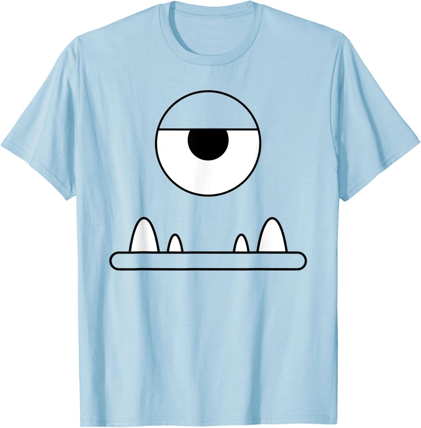 Funny Cute Monster Face One Eyeball Easy Halloween Costume T-Shirt - T-Shirt | Light Blue