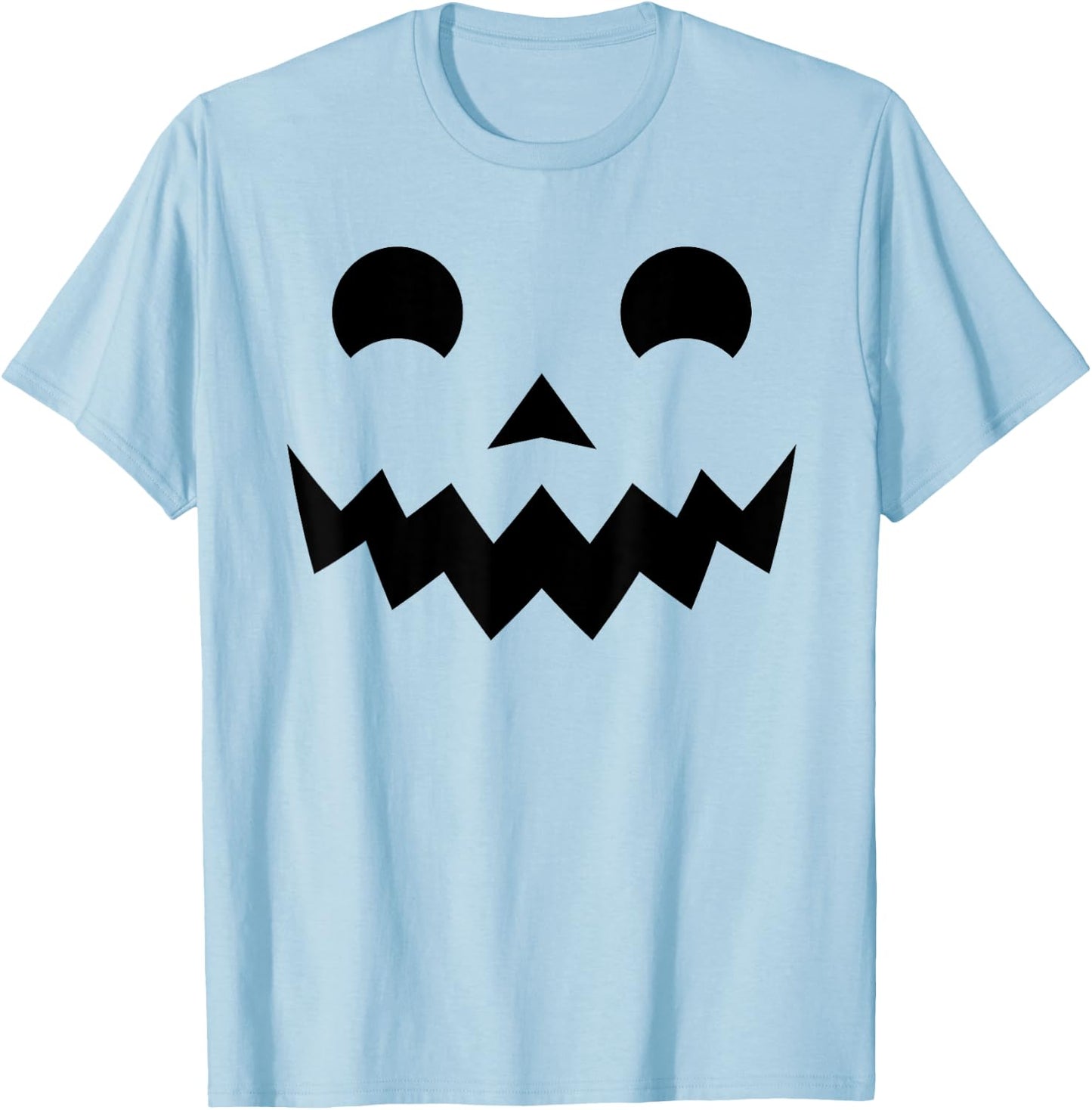 Jack O Lantern Jackolantern Pumpkin Face Funny Halloween T-Shirt - T-Shirt | Light Blue