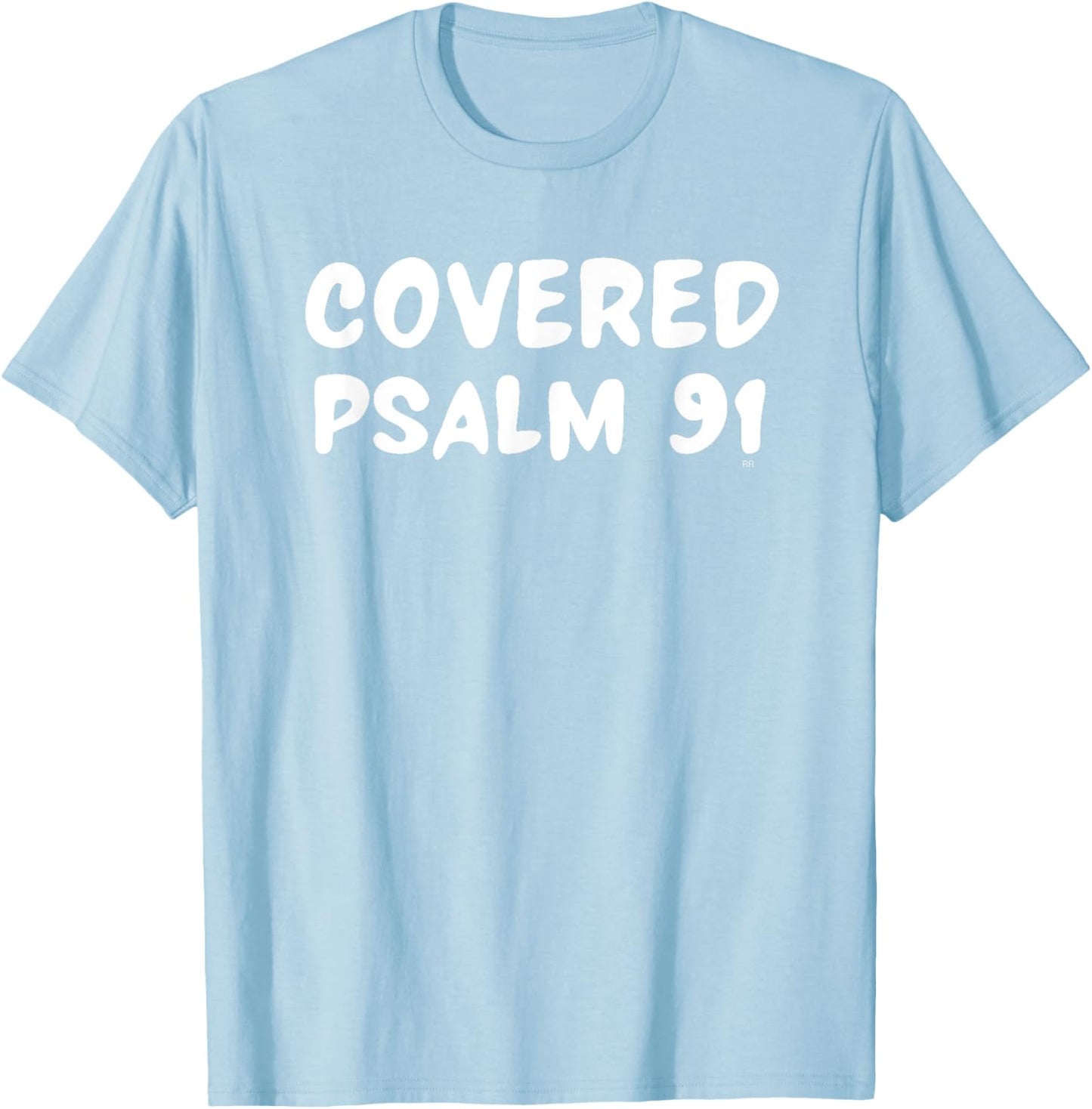 COVERED PSALM 91 Bible Verse T-Shirt - T-Shirt | Light Blue
