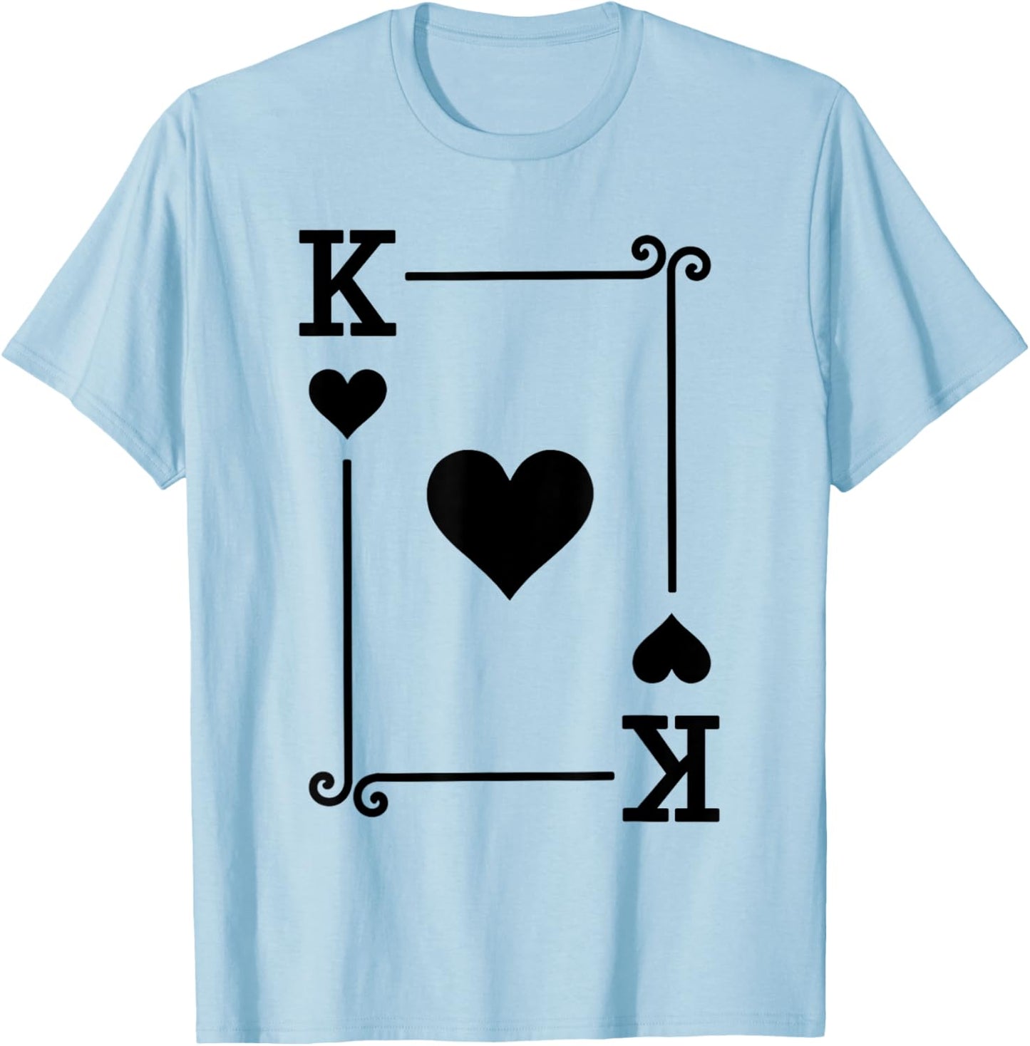 King Hearts Card Costume - Playing Cards - King Hearts T-Shirt - T-Shirt | Light Blue