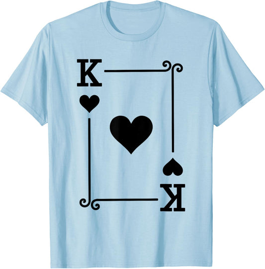 King Hearts Card Costume - Playing Cards - King Hearts T-Shirt - T-Shirt | Light Blue