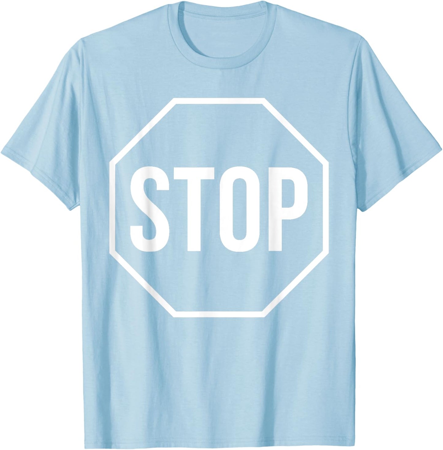Stop Sign Stop Sign Costume Shirt T-Shirt - T-Shirt | Light Blue