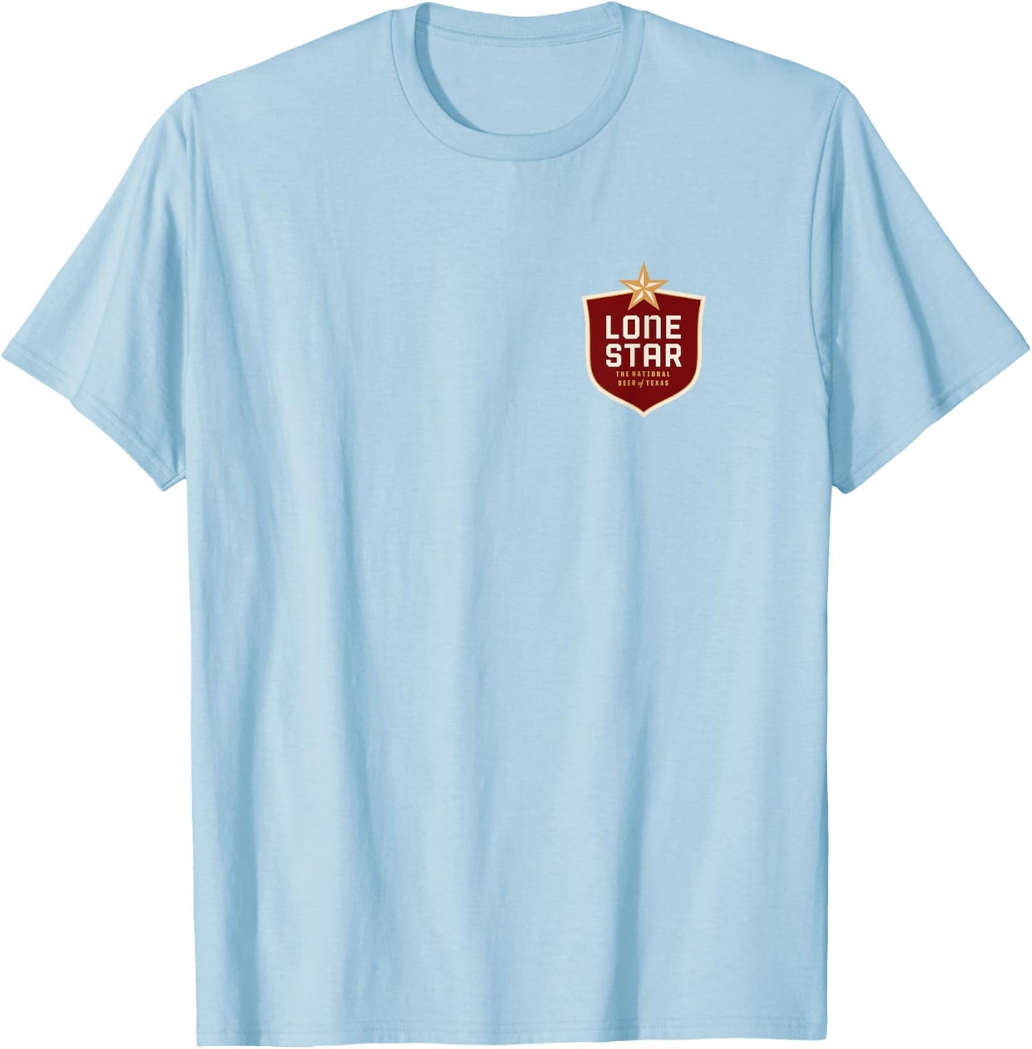 Texas Lone Star Beer Patch T-Shirt - T-Shirt | Light Blue