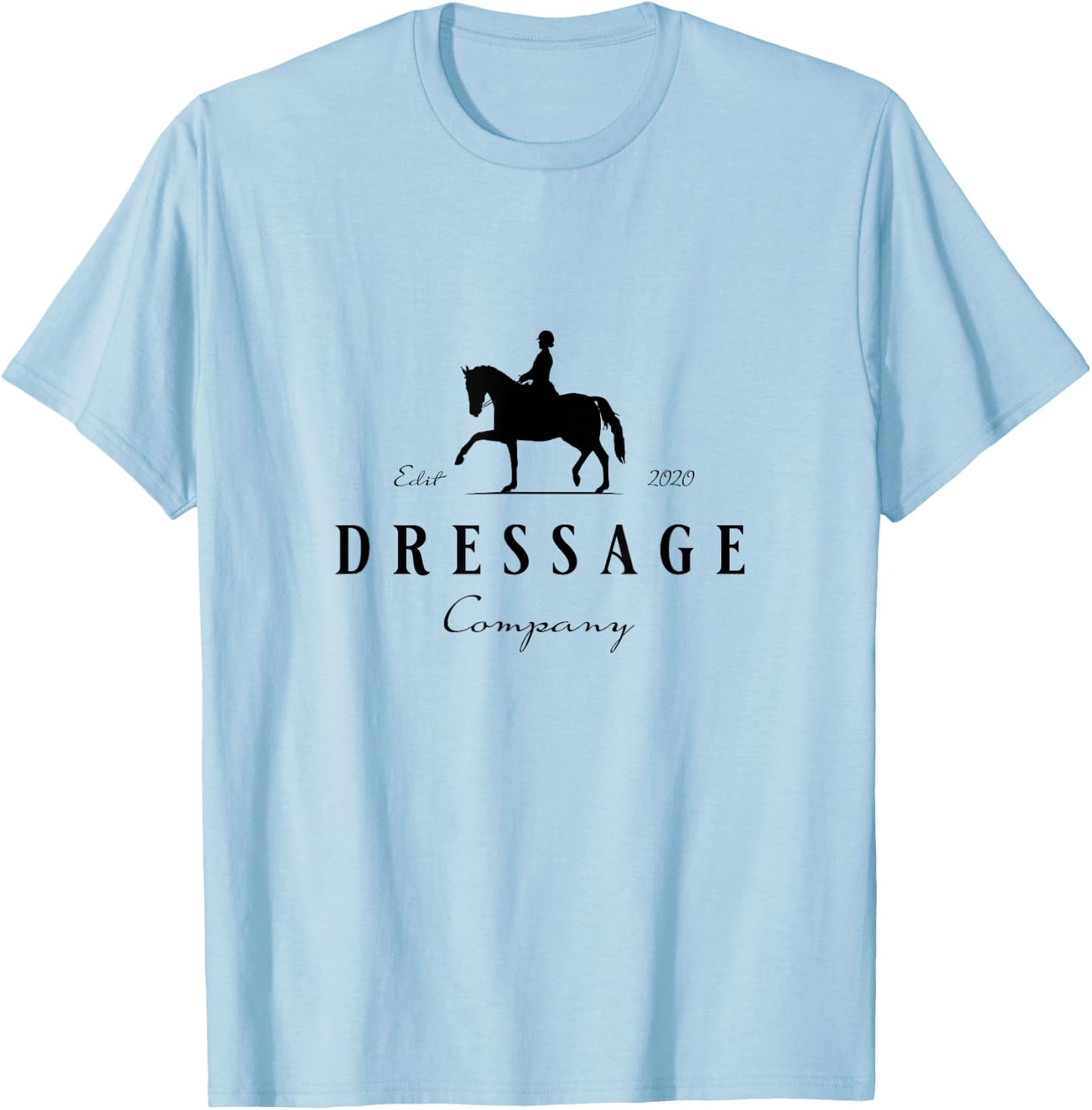 Dressur Pferd mit Dressurreiterin - Dressage Grey Horse Dressage Rider T-Shirt - T-Shirt | Light Blue