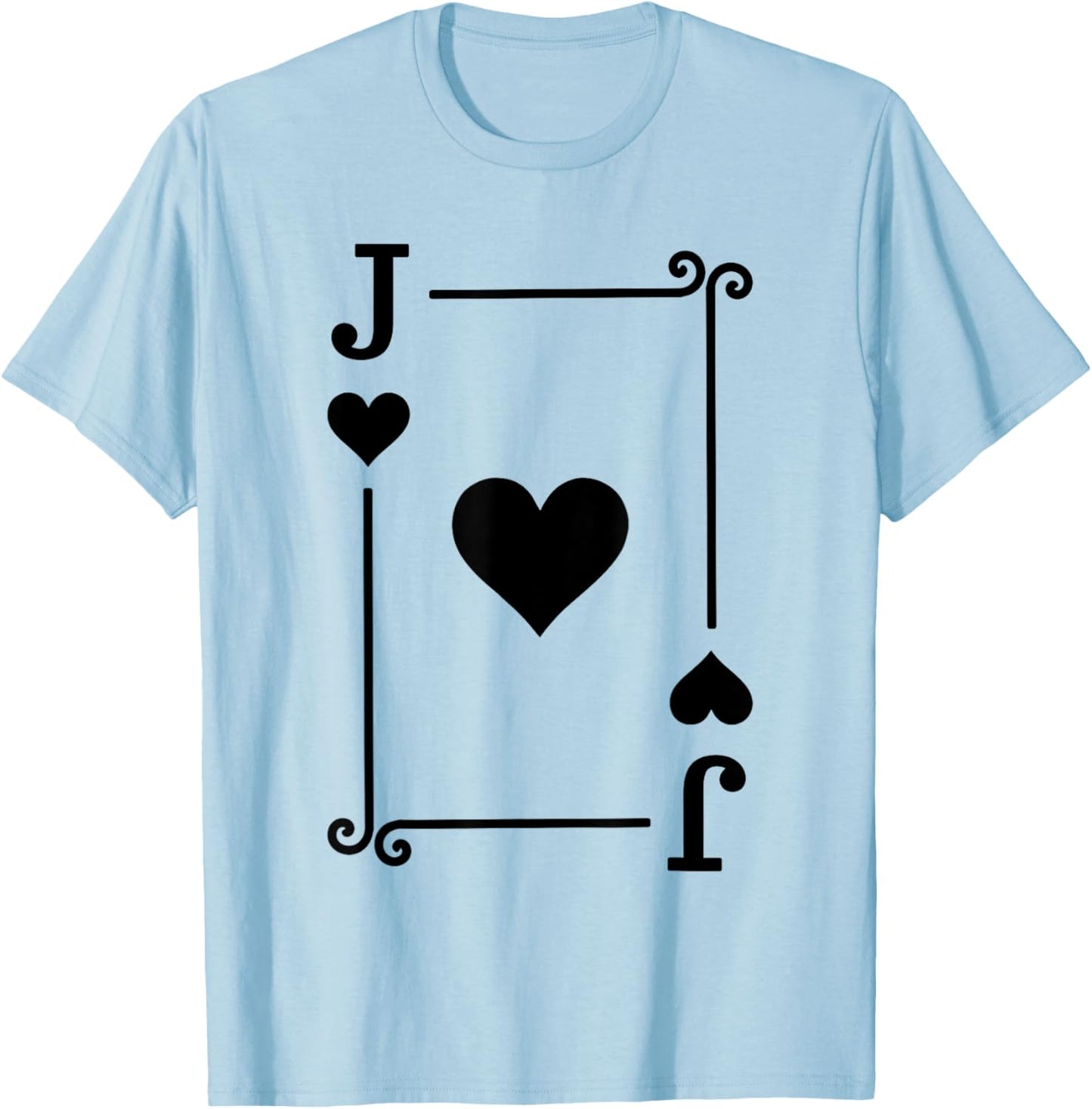 Playing Cards Costume - Jack Card - Jack of Hearts T-Shirt - T-Shirt | Light Blue