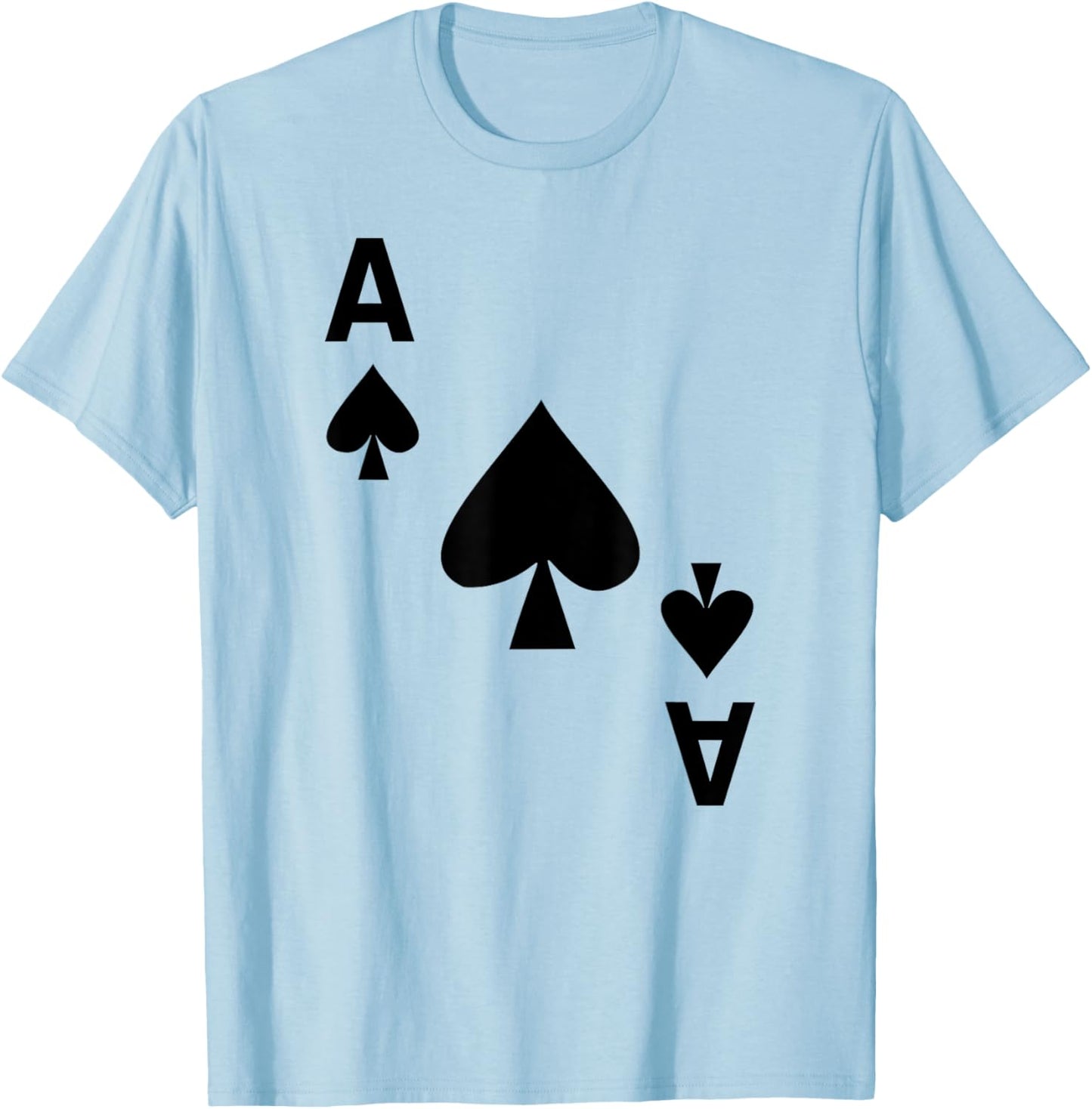 Card Game Card Spades Ace Cards Poker Fancy Dress Carnival T-Shirt - T-Shirt | Light Blue