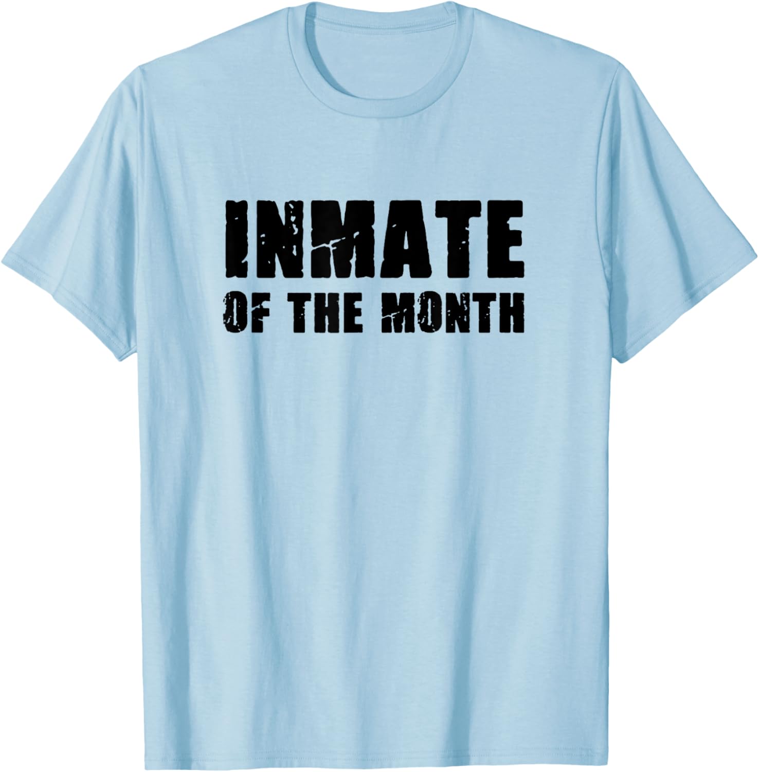 Prisoner Costume Prison Inmate of the Month County Jail T-Shirt - T-Shirt | Light Blue