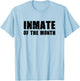 Prisoner Costume Prison Inmate of the Month County Jail T-Shirt - T-Shirt | Light Blue