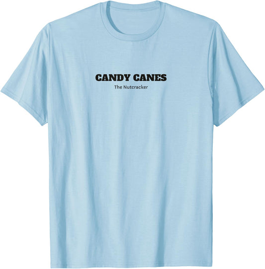 CANDY CANES HOOPS NUTCRACKER Christmas Ballet Dancer Graphic T-Shirt - T-Shirt | Light Blue