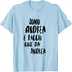 Andrea Men's and Boys' with Funny Text T-Shirt - T-Shirt | Light Blue