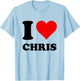 I Love Chris T-Shirt - T-Shirt | Light Blue