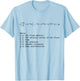 Navier Stokes Equation Fundamental Fluid Dynamics T-Shirt - T-Shirt | Light Blue