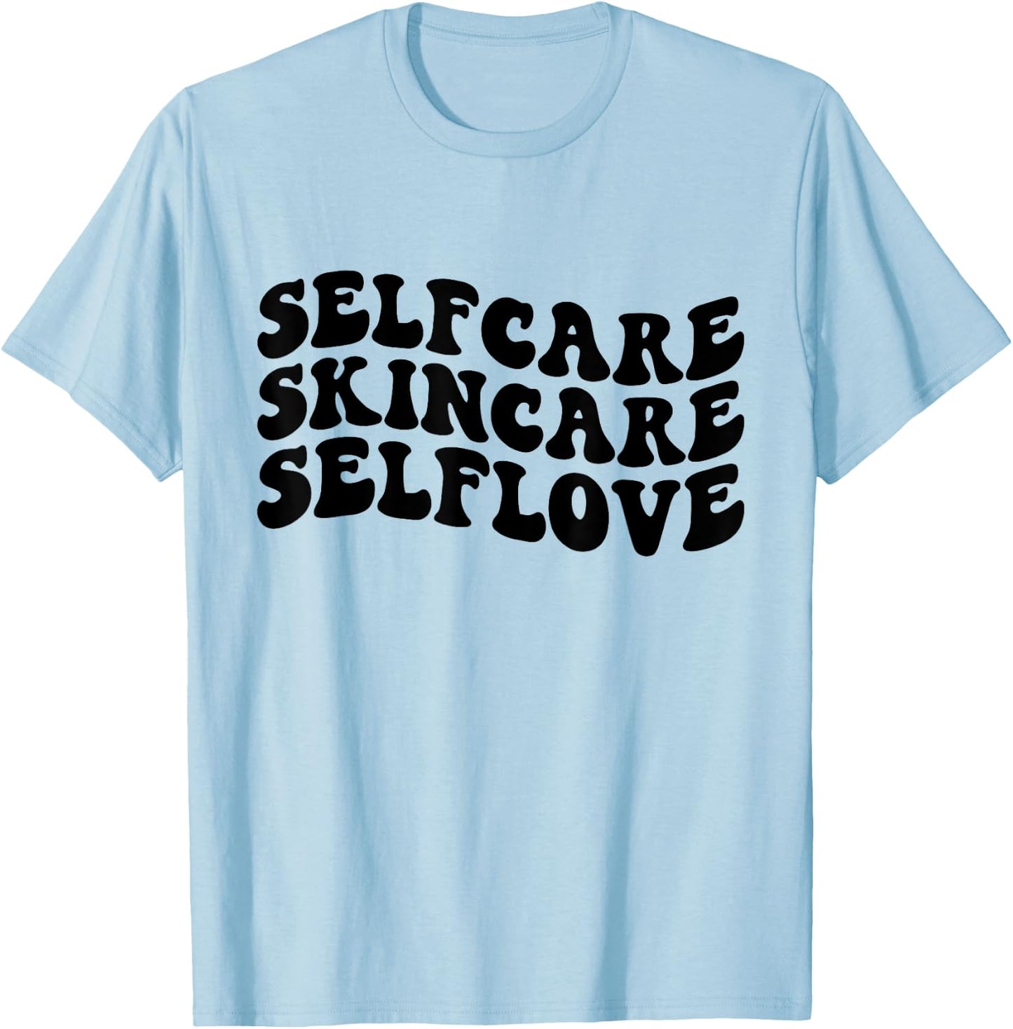 Selfcare Skincare Selflove Retro Esthetician T-Shirt - T-Shirt | Light Blue