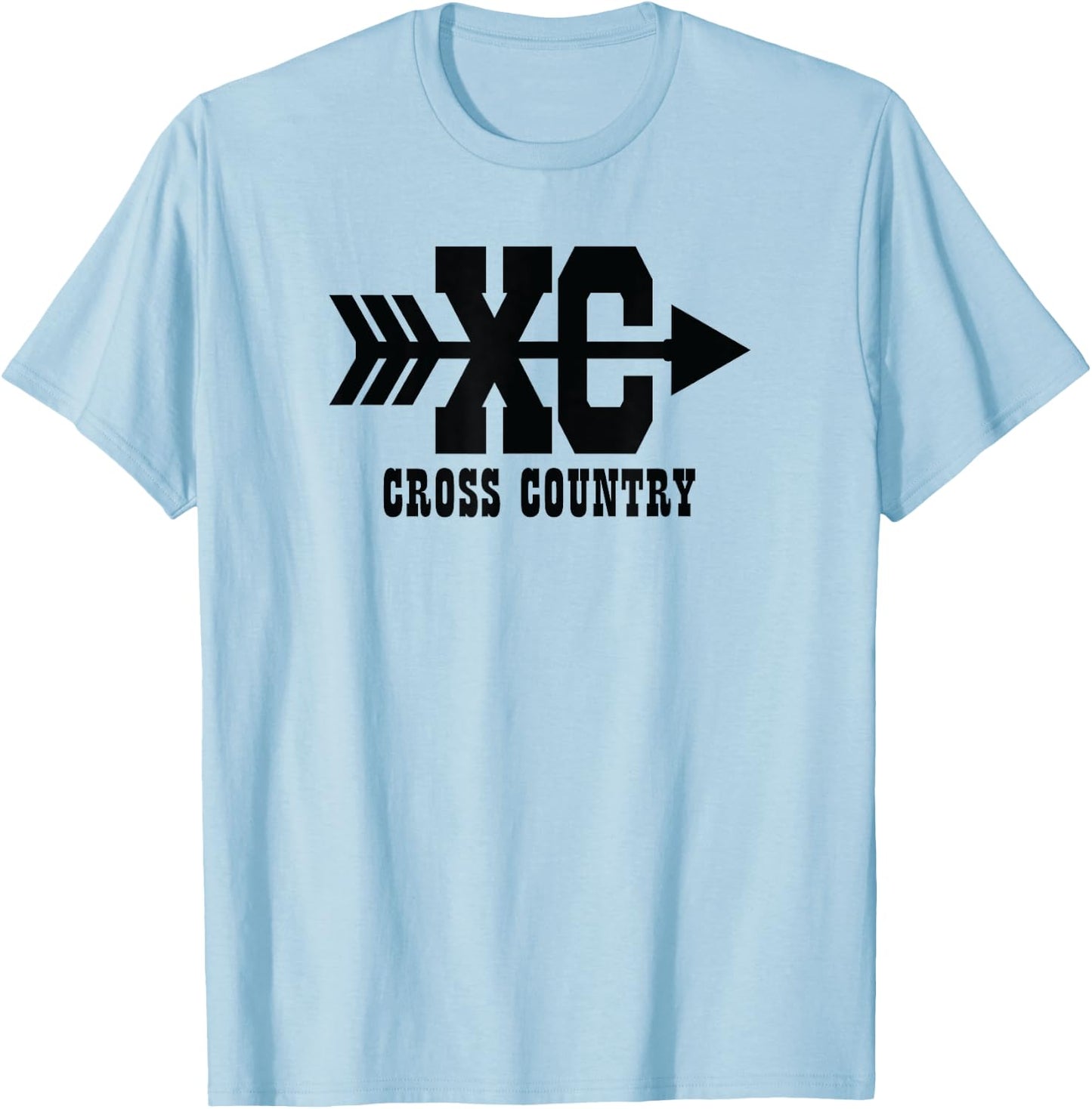 XC - A Cross Country Running Design T-Shirt - T-Shirt | Light Blue