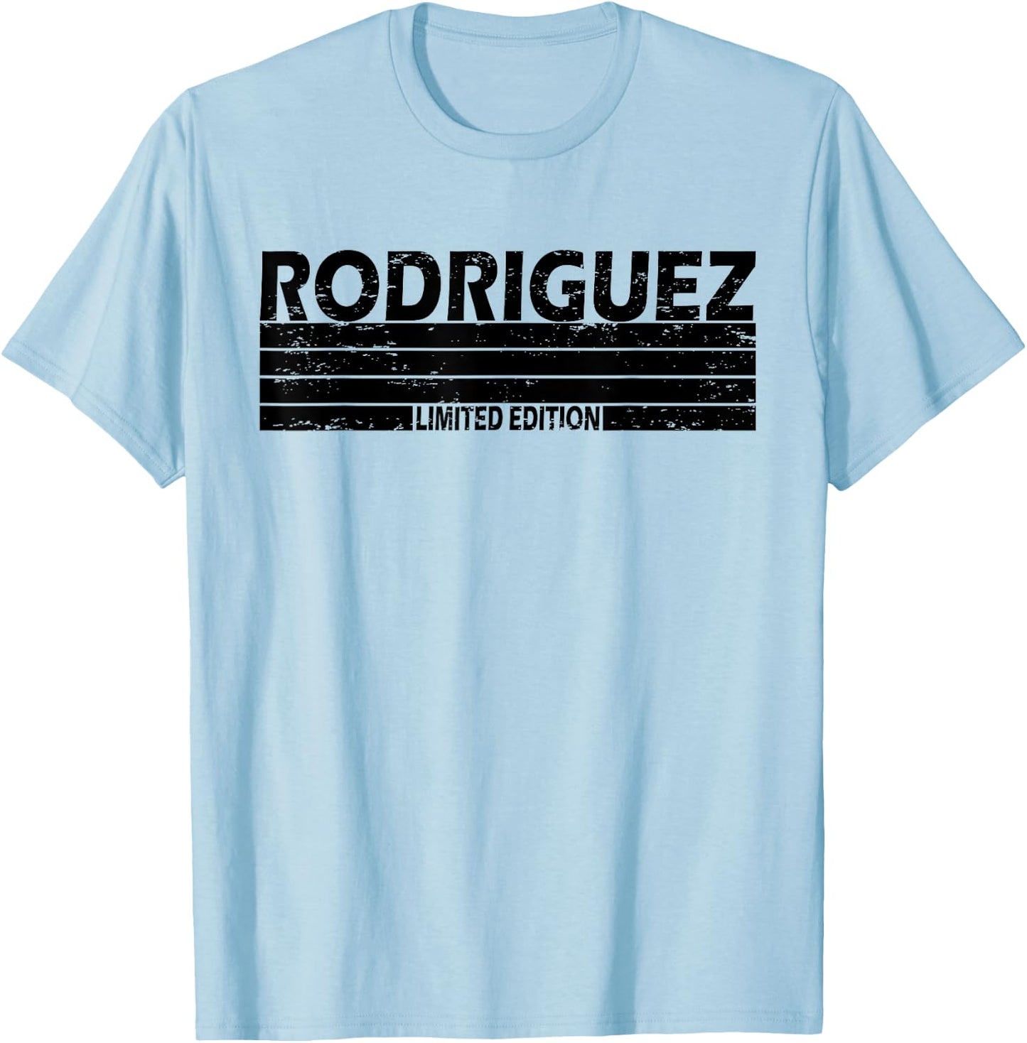 Rodriguez Surname Limited Edition Retro Vintage Style Sunset T-Shirt - T-Shirt | Light Blue