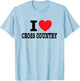 I Love Cross Country T-Shirt - T-Shirt | Light Blue