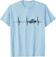 Heartbeat EKG Pulse Boater Motor Boating Drag Boat Racing T-Shirt - T-Shirt | Light Blue