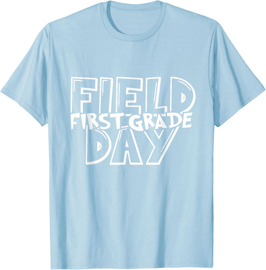 Field Day 2025 First Grade school teacher kids Red T-Shirt - T-Shirt | Light Blue