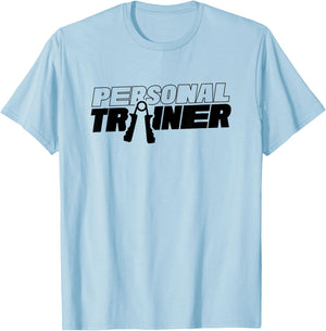 Personal Trainer Workout Instructor Coach Fitness T-Shirt - T-Shirt | Light Blue