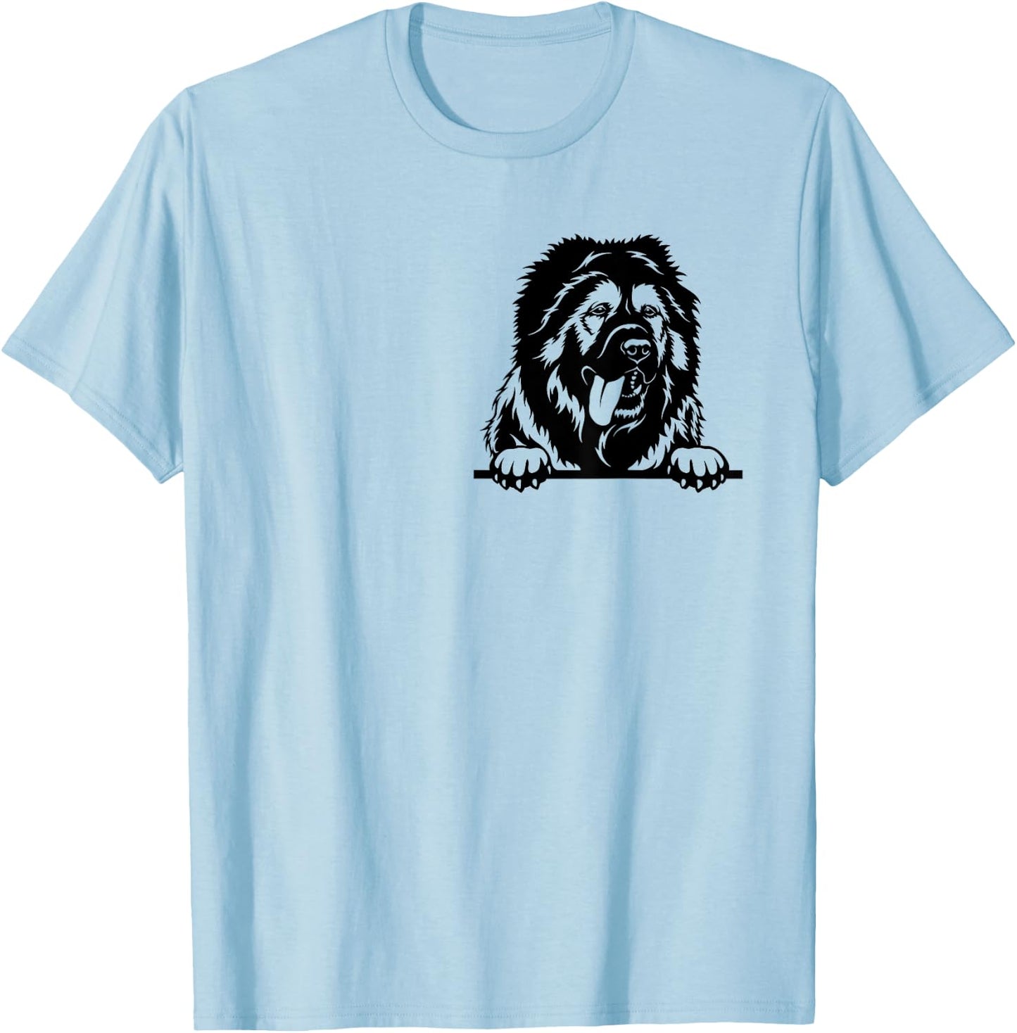 Funny Caucasian Shepherd Dog Inside Pocket Lovers Dog Gift Men Women T-Shirt - T-Shirt | Light Blue