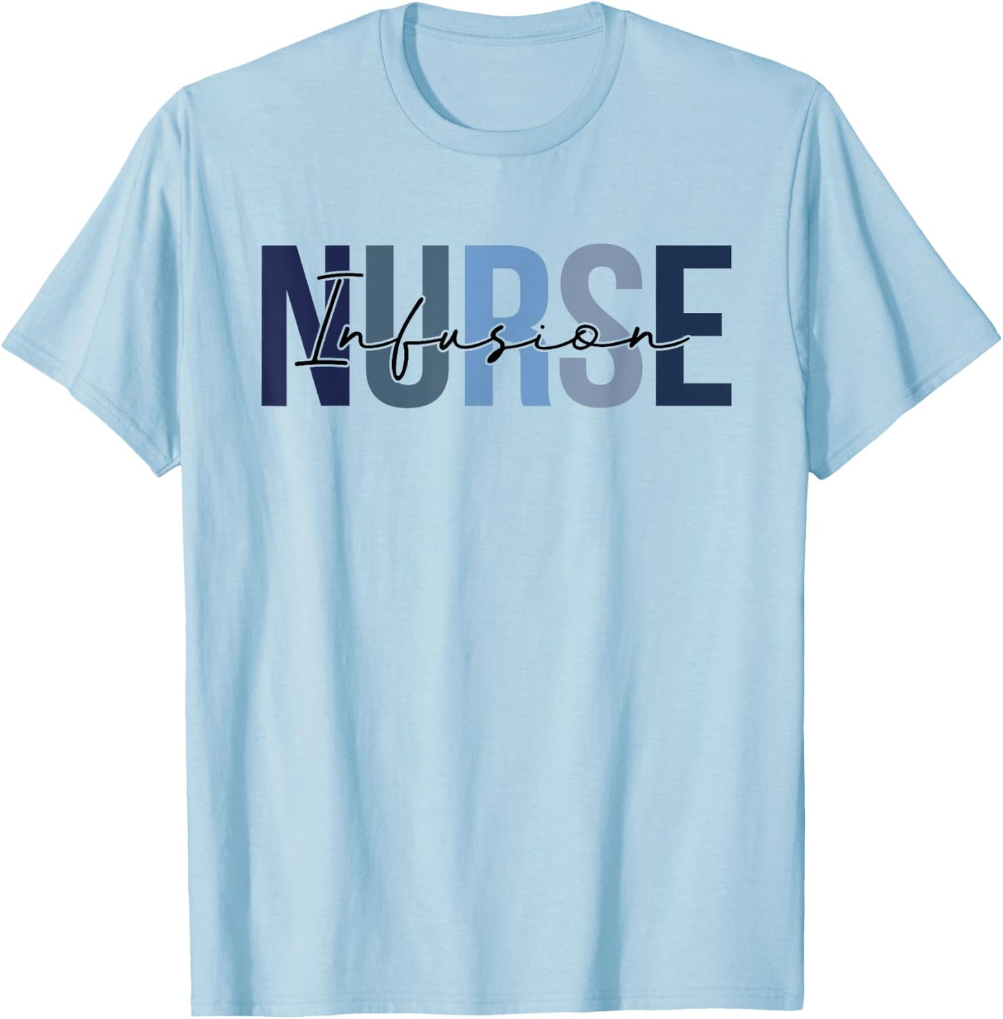 Retro Infusion Nurse Gifts Nursing Apparel T-Shirt - T-Shirt | Light Blue