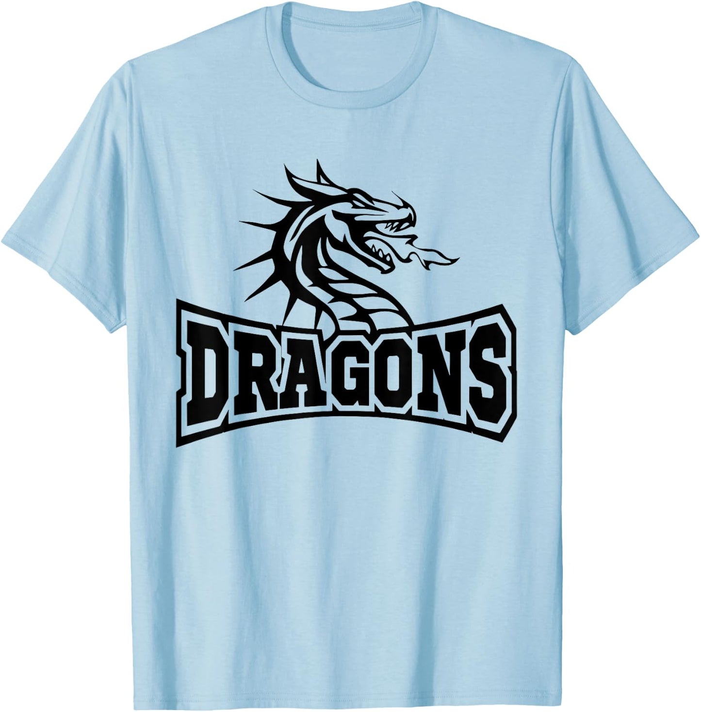 Dragon Teacher Student School Sports Fan Team Spirit T-Shirt - T-Shirt | Light Blue