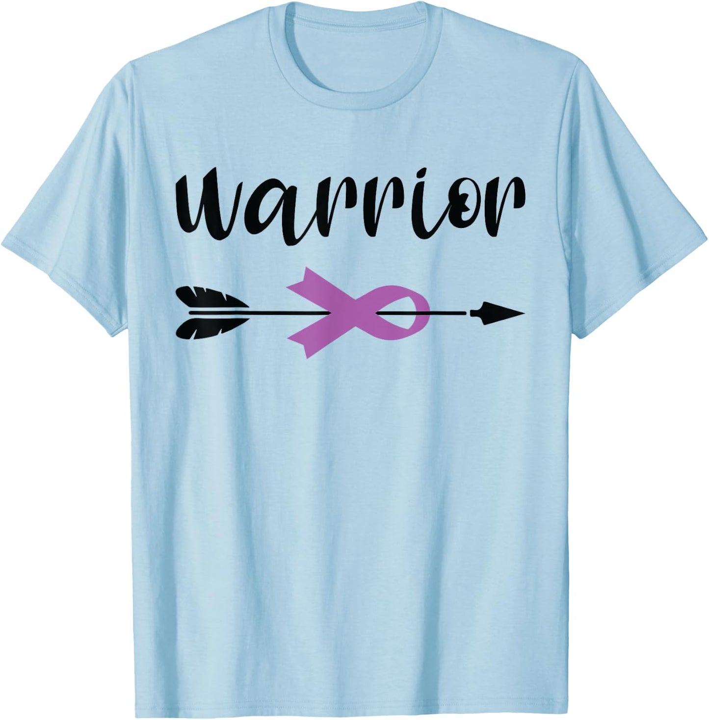 Warrior Cancer Support - Ribbon Leiomyosarcoma Awareness T-Shirt - T-Shirt | Light Blue
