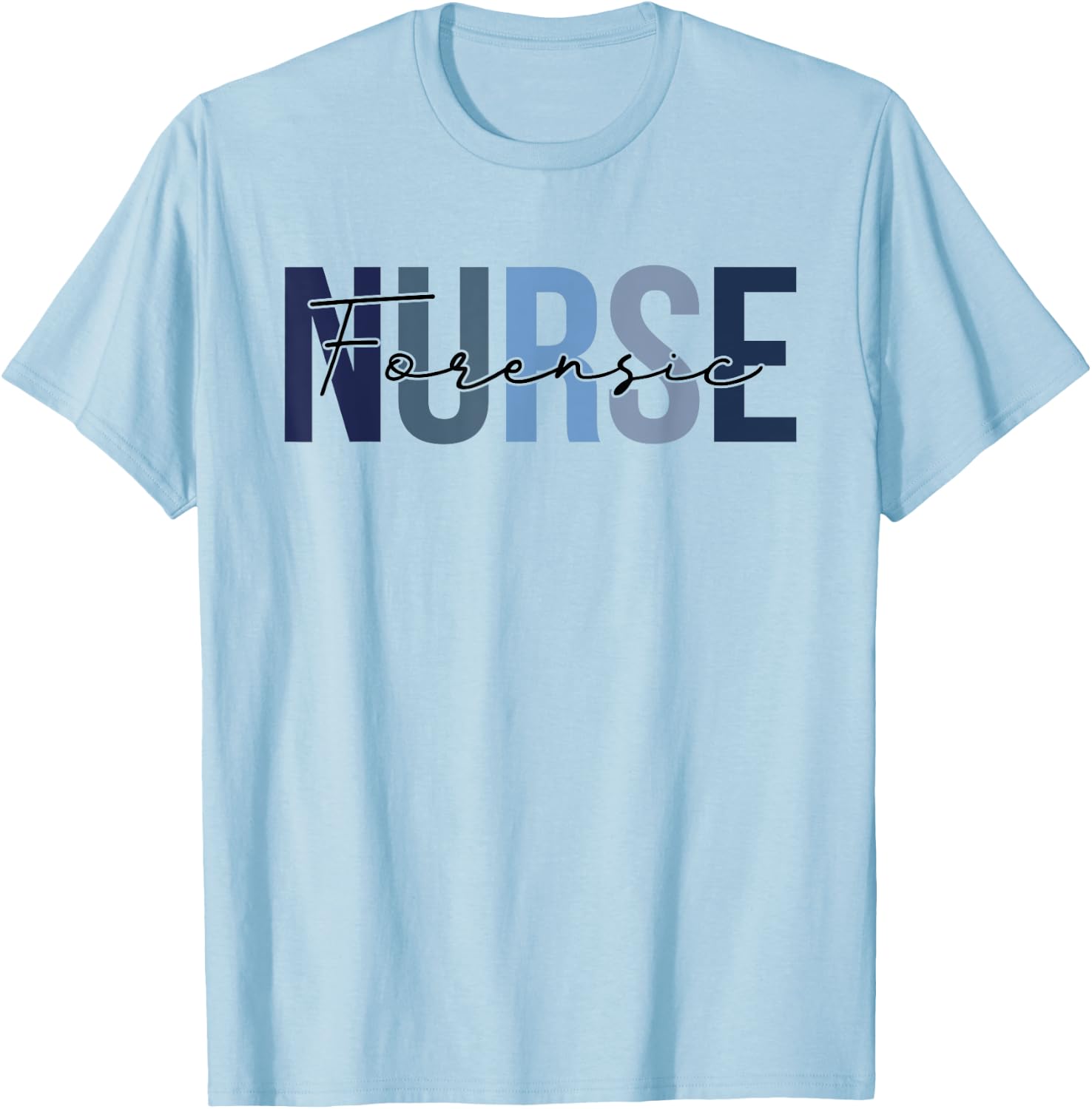 Retro Forensic Nurse Gifts Nursing Apparel T-Shirt - T-Shirt | Light Blue