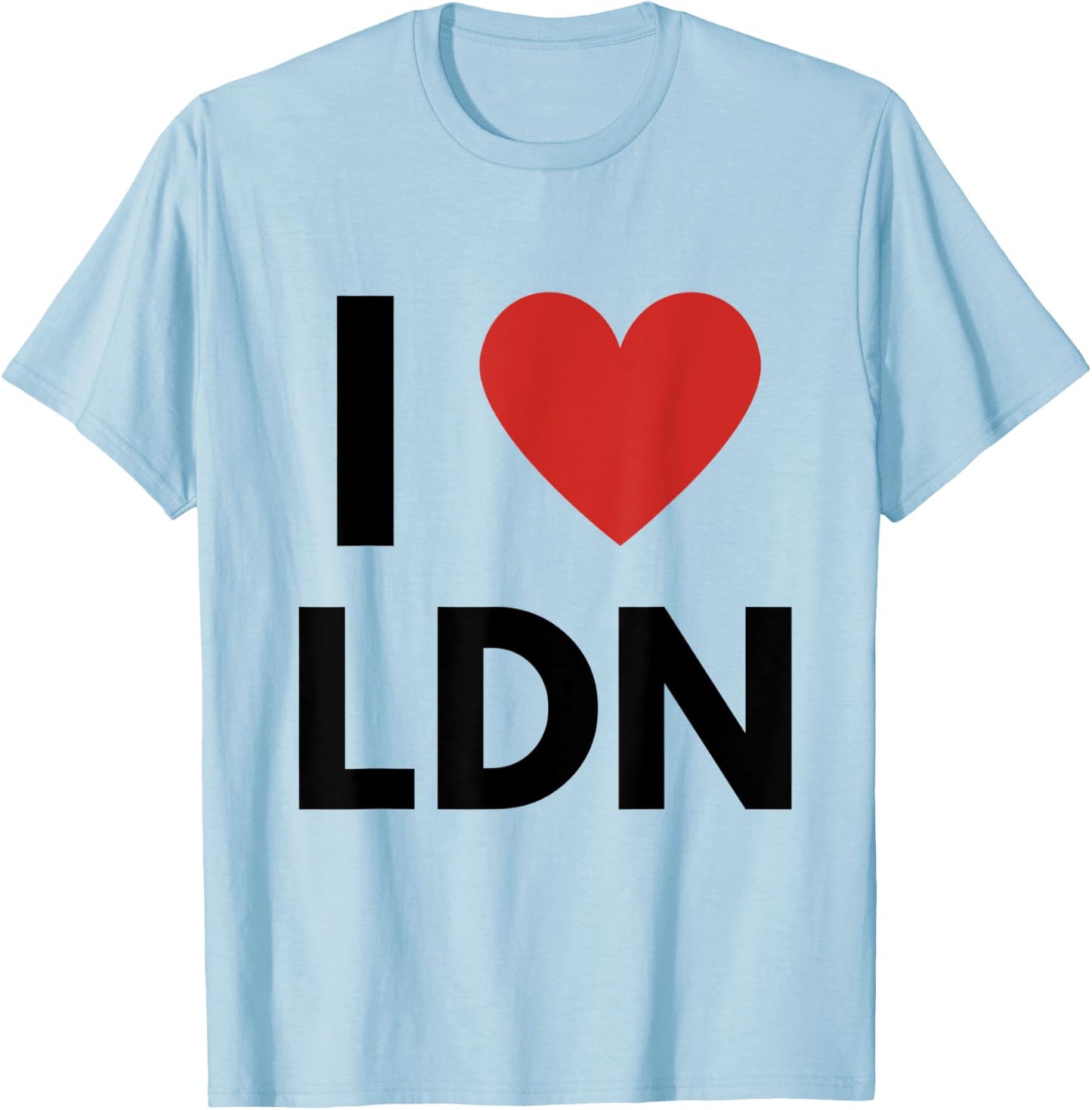 I Love LDN Heart London Love Fan Apparel T-Shirt - T-Shirt | Light Blue
