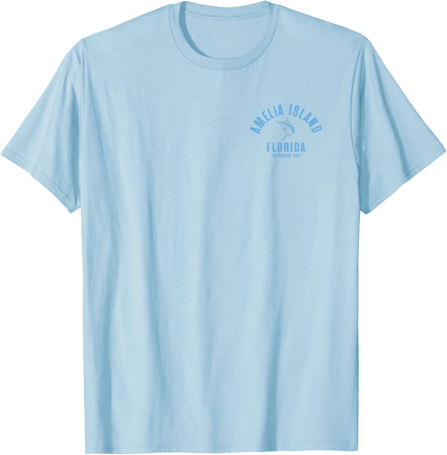 Amelia Island Florida Beach FL Vintage Beach Front & Back T-Shirt - T-Shirt | Light Blue