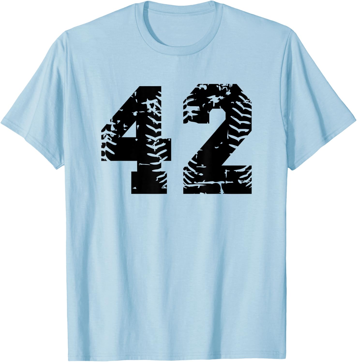 Number #42 Baseball Softball Vintage Favorite Number T-Shirt - T-Shirt | Light Blue