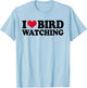 Ornithology Birdwatching I Love Bird Watching T-Shirt - T-Shirt | Light Blue