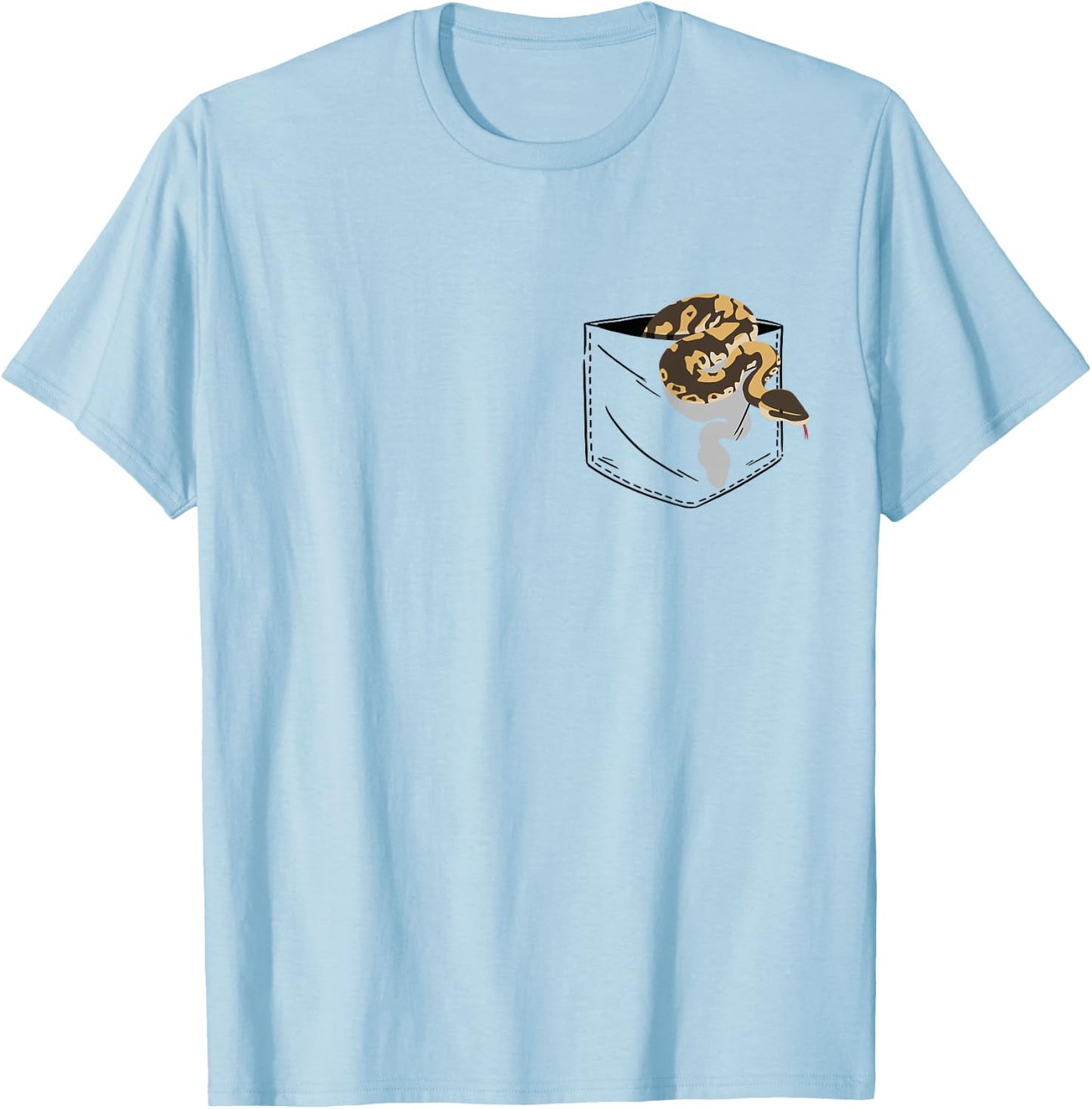 Snake In Pocket - Python T-Shirt - T-Shirt | Light Blue