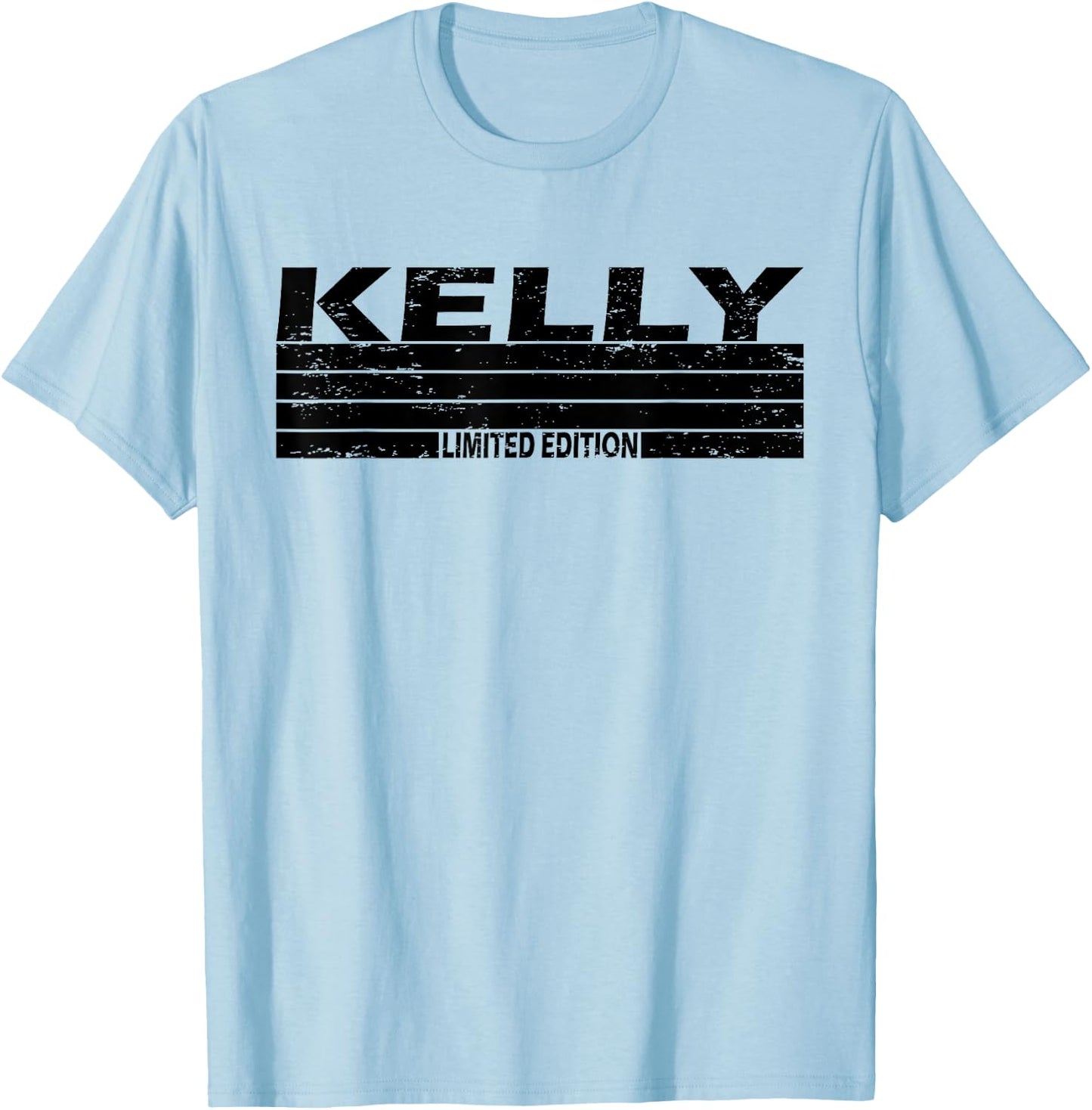 Kelly Surname Limited Edition Retro Vintage Style Sunset T-Shirt - T-Shirt | Light Blue