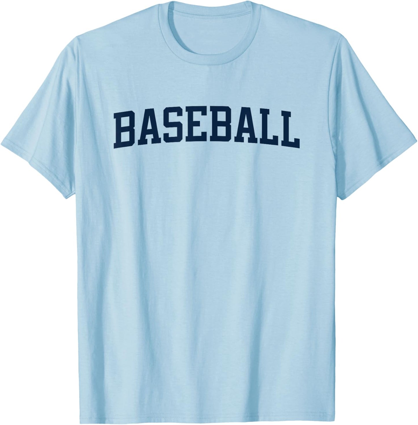 Design That Says Baseball On It Varsity Prep Block Letter T-Shirt - T-Shirt | Light Blue